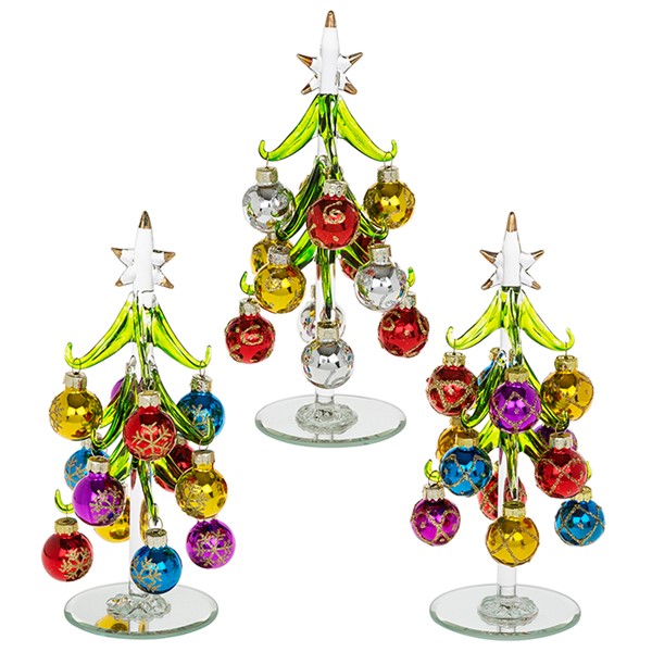 Deco Glass Tree Baubles Medium