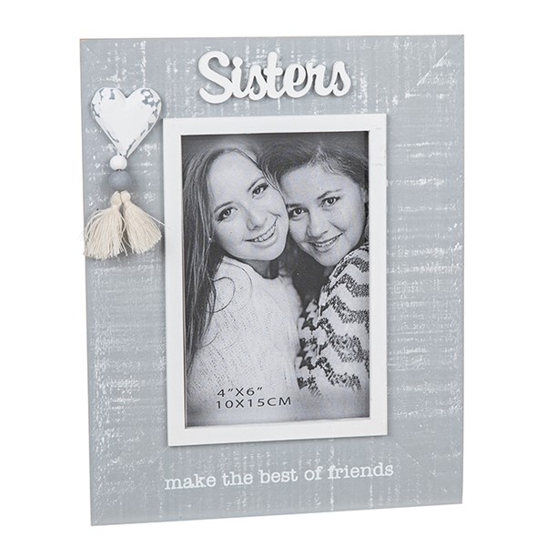 Cool Grey Tassel Frame Sisters