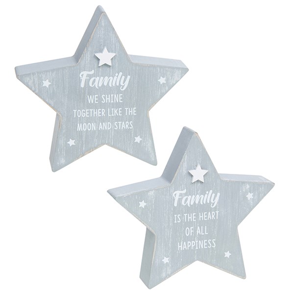 Cool Grey Standing Star Family