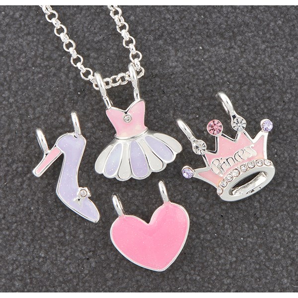 Girls Make Your Own Silver Plated Necklace Princess