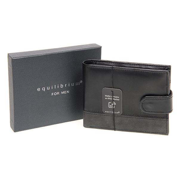 EQ For Men RFID Wallet Black/Grey