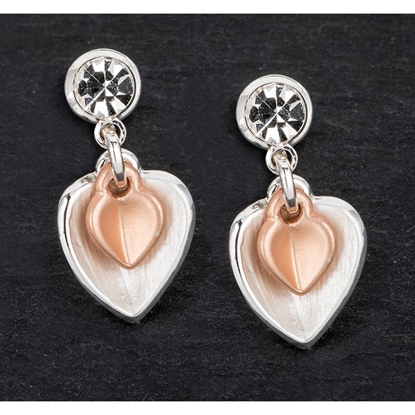 Equilibrium Matt SP RGP Heart Earrings