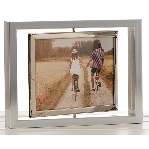 Bright Silver Spin Frame 6x4
