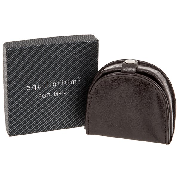EQ For Men Rigid Coin Purse Brown