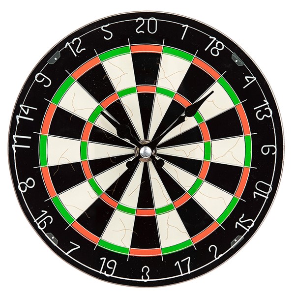 Dart Board Glass Clock Large