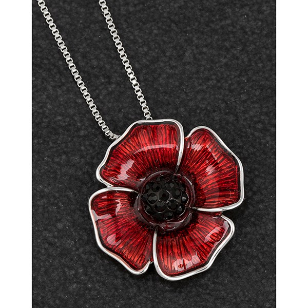 Delicate Small Poppy Necklace