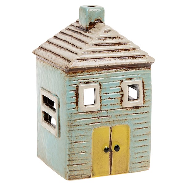 Village Pottery Blue House Tealight