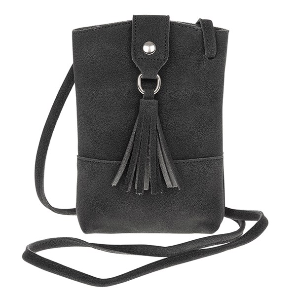 Cross Body Tassel Bag Black