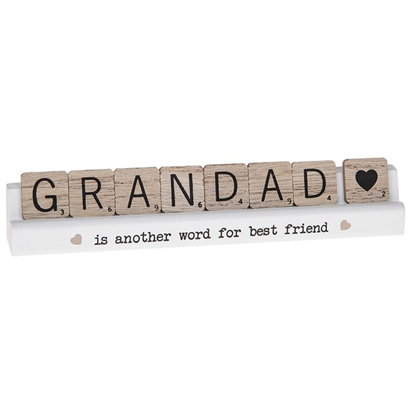 Scrabble Table Plaque Grandad