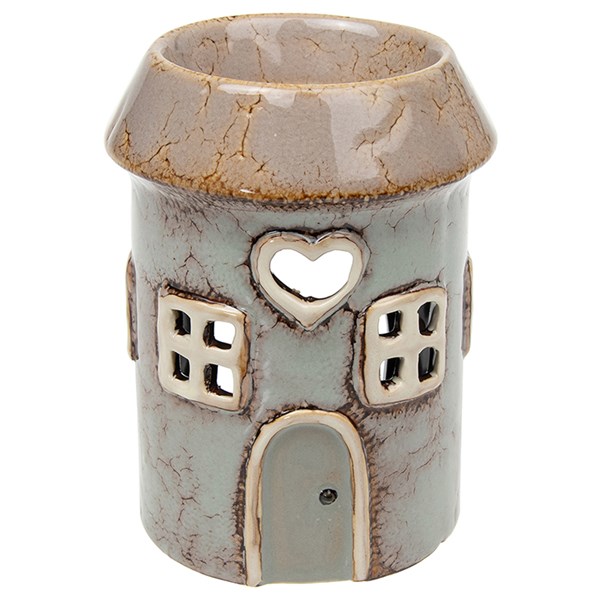 Village Pottery Warmer Heart Grey