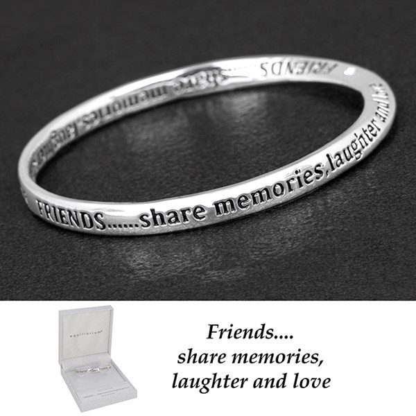 Equilibrium Silver Plated Bangle Friends