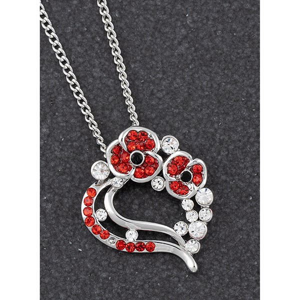 Poppy Elegant Heart Necklace