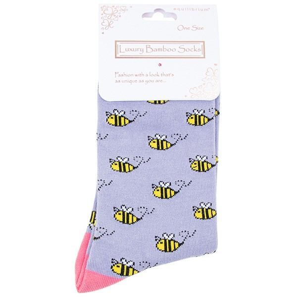 Bamboo Socks Busy Bee Lilac