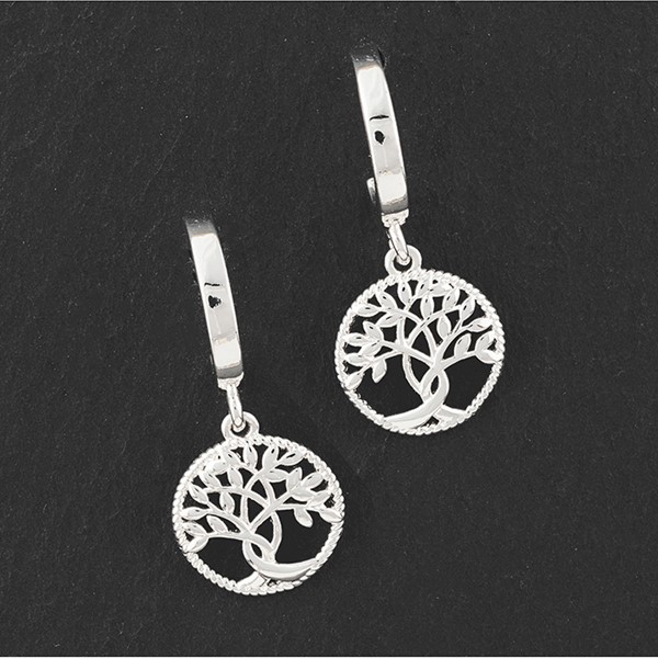 Celtic Silver Plated Tree of Life Earrings
