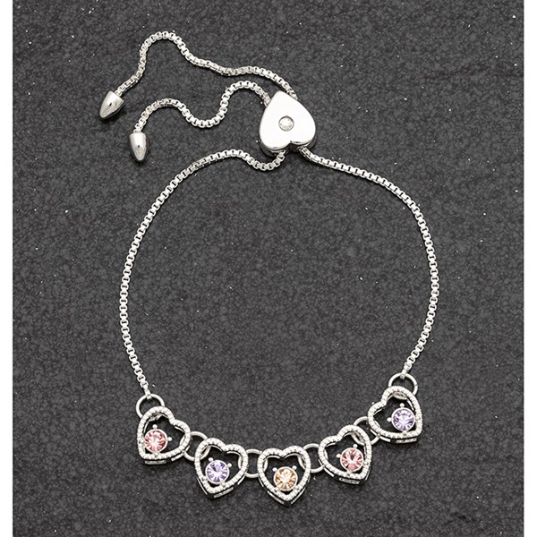 Elegant Pastel Modern Hearts Friendship Bracelet