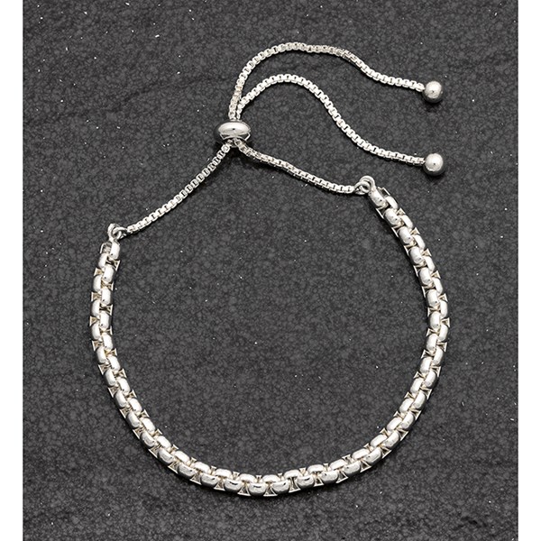 Mesh Style Silver Plated Friendship Bracelet