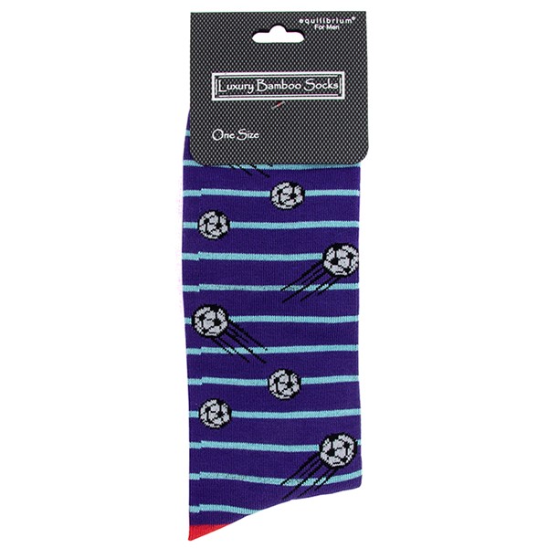 Men's Bamboo Socks Footy Blue