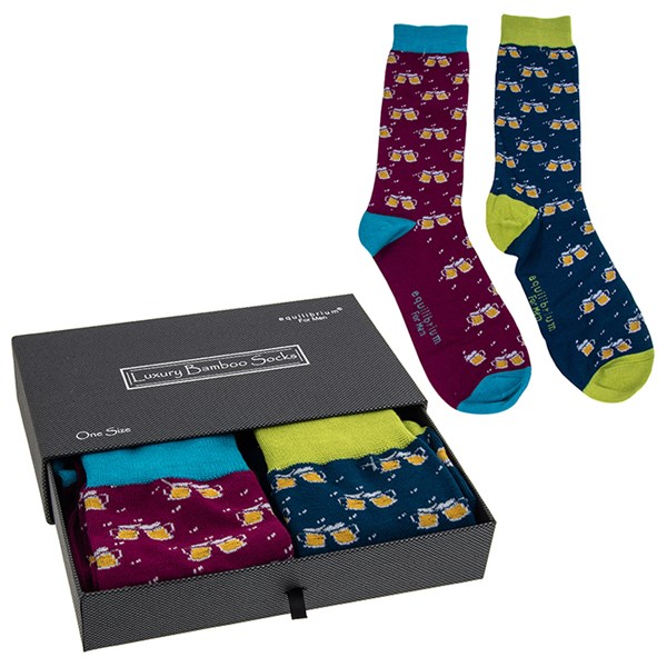 Men's Bamboo Socks Gift Box Cheers