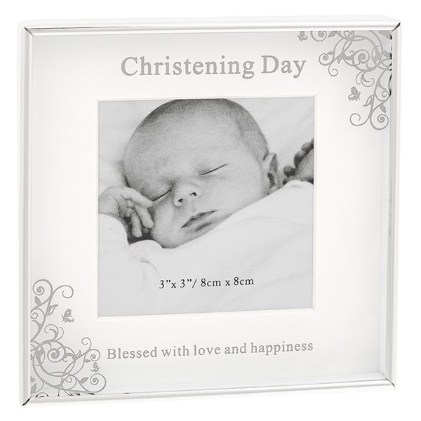 Mirror Floral Frame 3x3 Christening