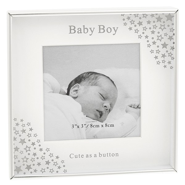 Mirror Floral Frame 3x3 Baby Boy