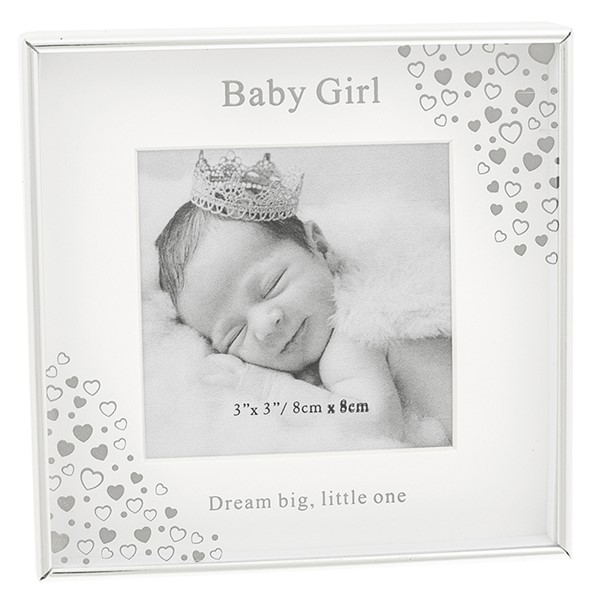 Mirror Floral Frame 3x3 Baby Girl