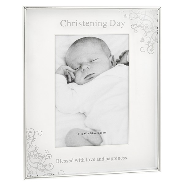 Mirror Floral Frame 4x6 Christening