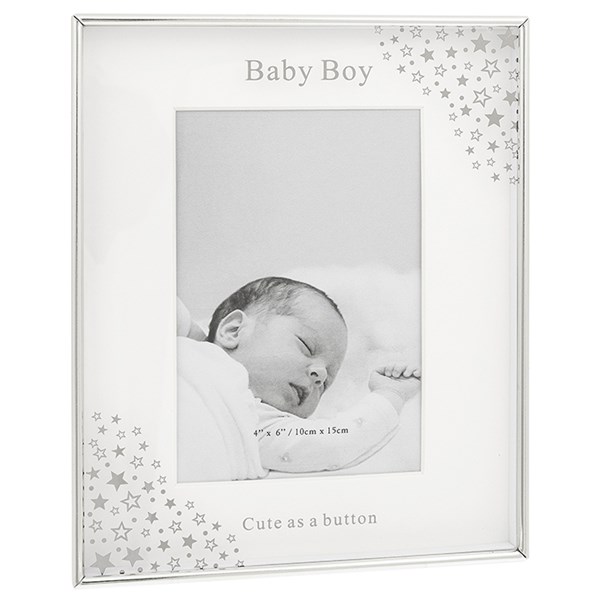 Mirror Floral Frame 4x6 Baby Boy