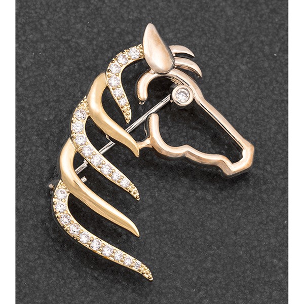 Equestrian Horse Head Brooch