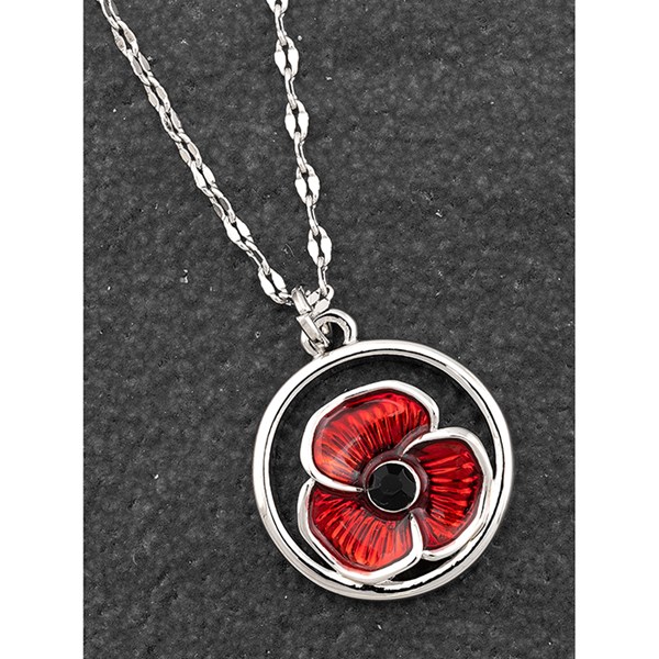Framed Poppy Necklace