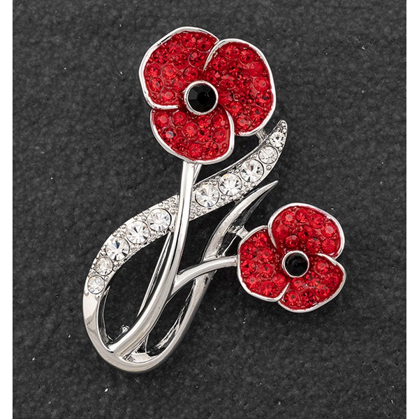 Elegant Poppies Brooch