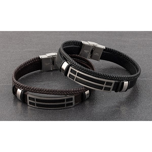 EQ For Men Double Leather Bracelet