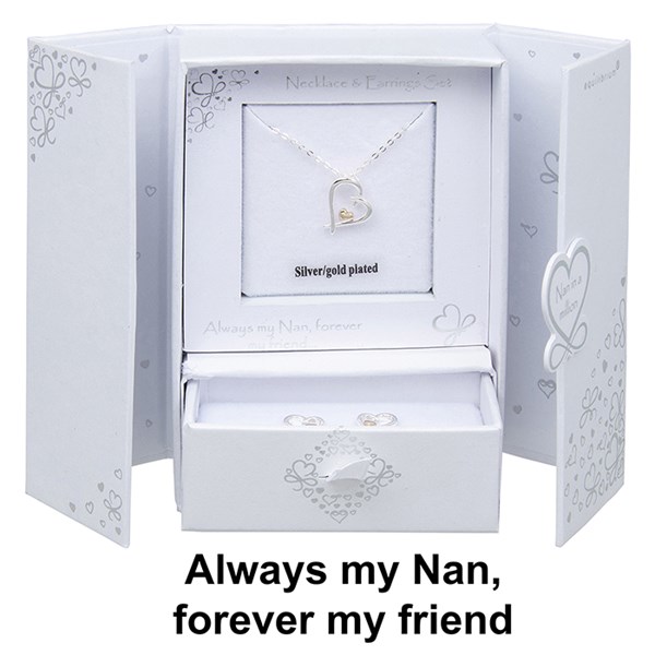 Gift Set Two Tone Necklace & Earrings Nan