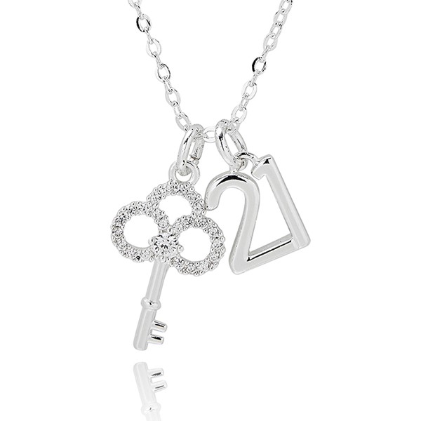 Modern Keepsake Silver Plated Necklace 21st