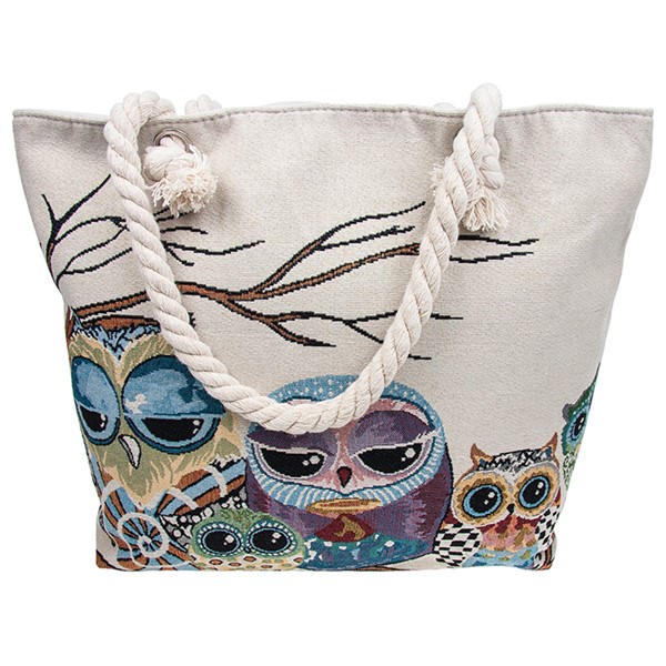 Colourful Owl Family Tote Bag