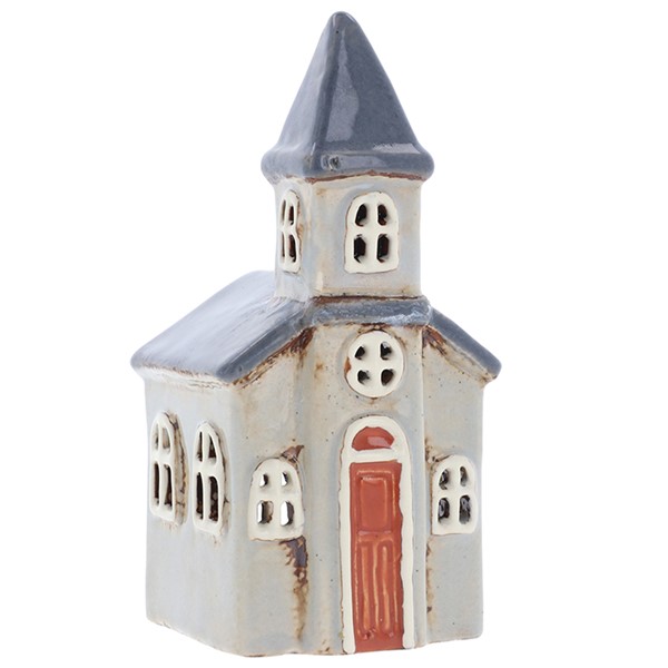 Village Pottery Church Tealight Small