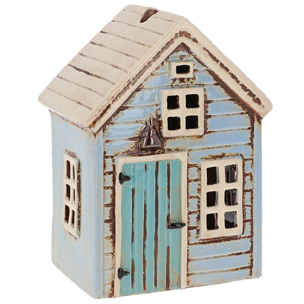 Village Pottery Holiday House Blue Tealight