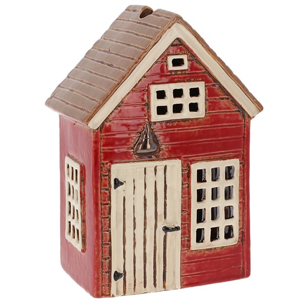 Village Pottery Holiday House Red Tealight
