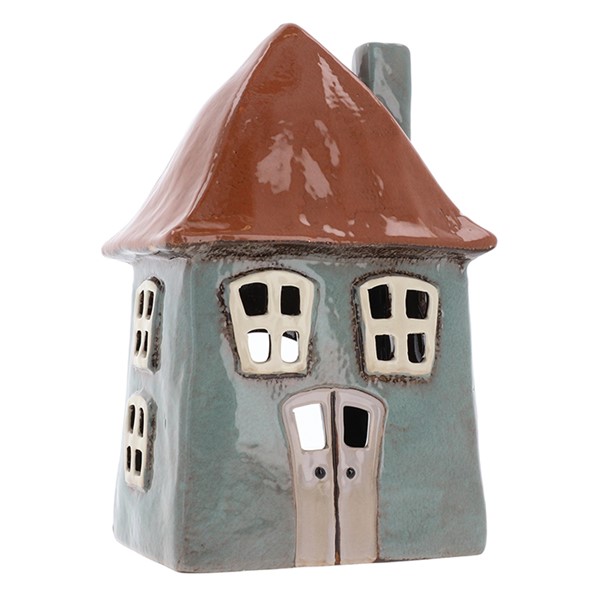 Village Pottery Bright Grey & Tan Tealight