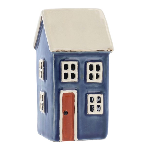 Village Pottery Navy House Mini Tealight
