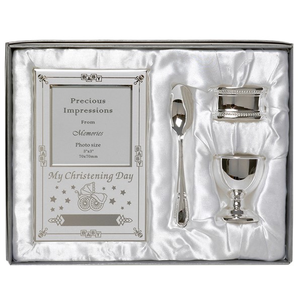 Silver Plated Christening 4 Piece Set