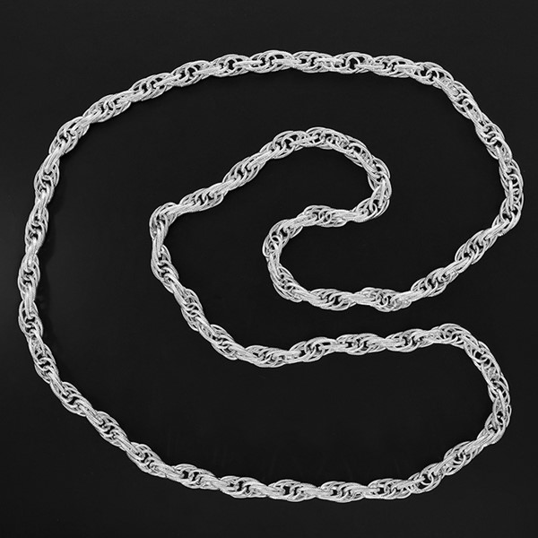 Contemporary Long Triple Link Necklace