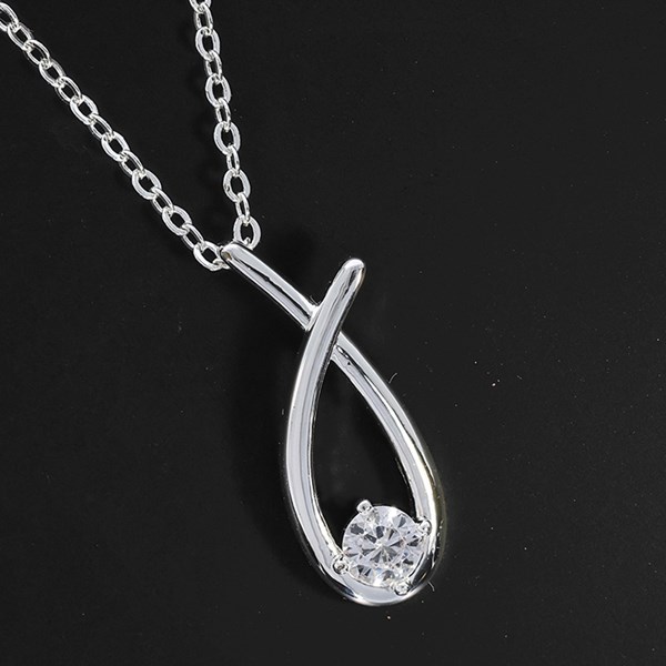 Kiss Collection Contempary Kiss Silver Plated Necklace