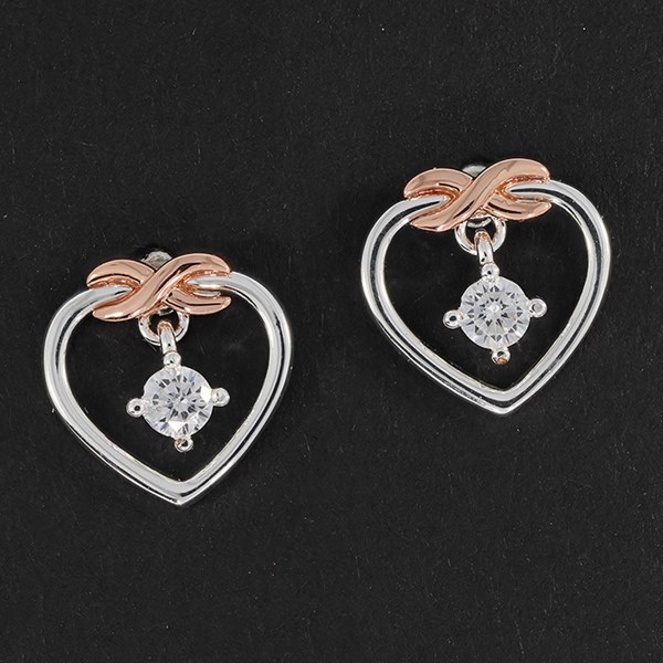 Kiss Collection Two Tone Eternal Heart Studs