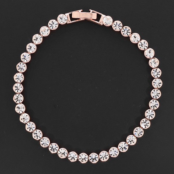 All That Bling Rose Gold Plated Tennis Bracelet