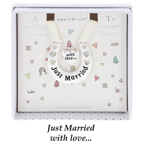 Wedding Horseshoe Heart Just Married