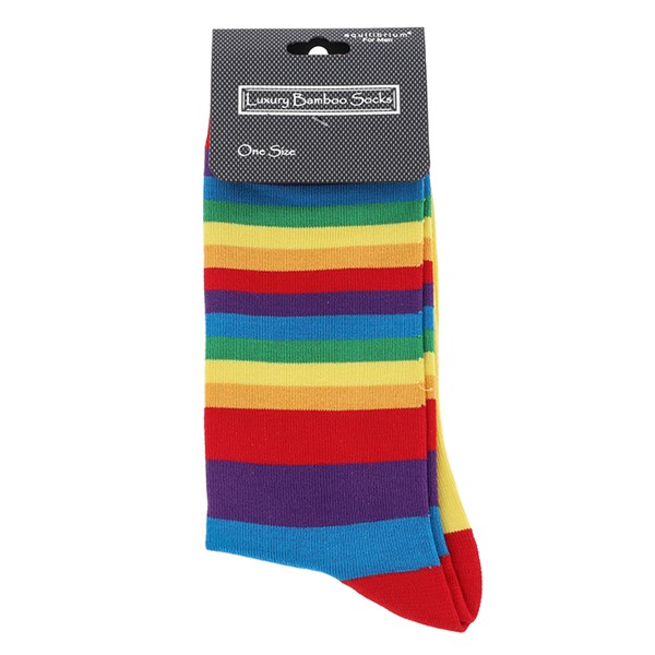 Men's Bamboo Socks Rainbow Red