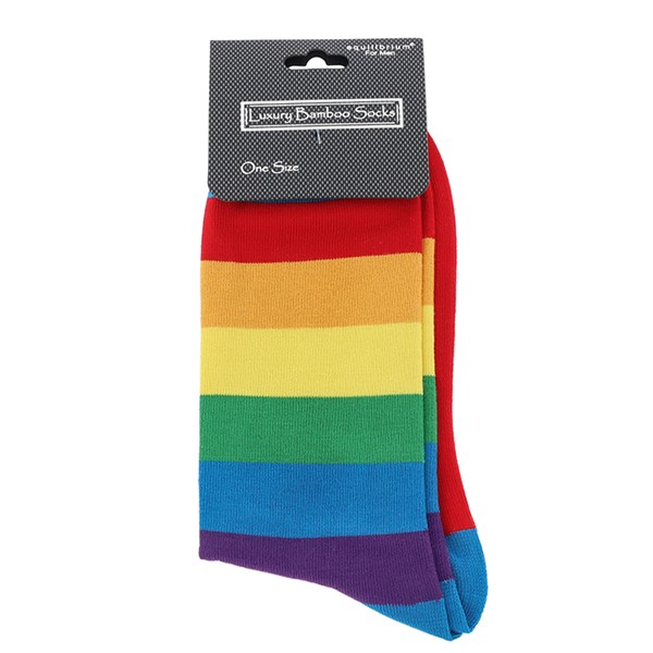 Men's Bamboo Socks Rainbow Blue