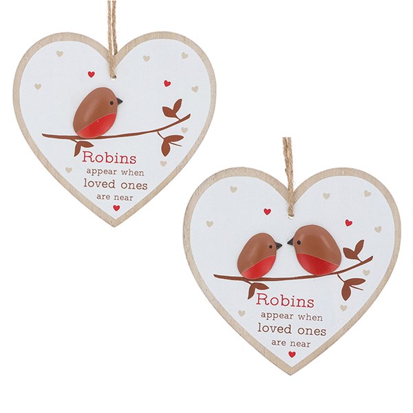 Robins Appear Hanging Heart