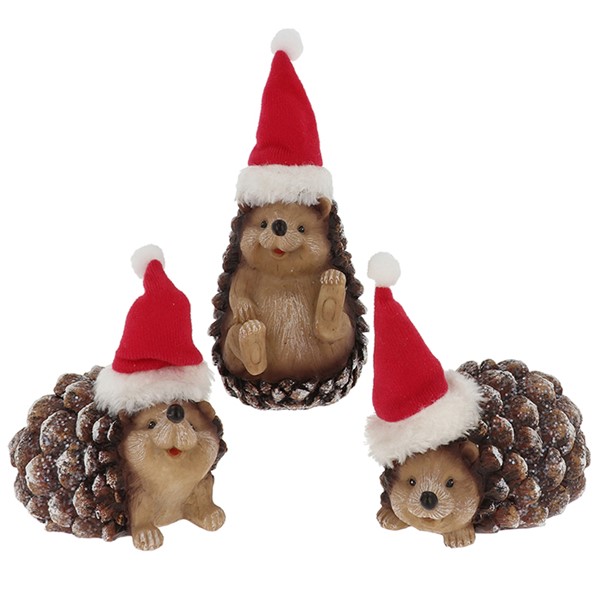 Xmas Pine Cone Hedgehog Large