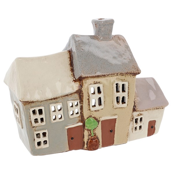 Village Pottery 3 Houses Tealight